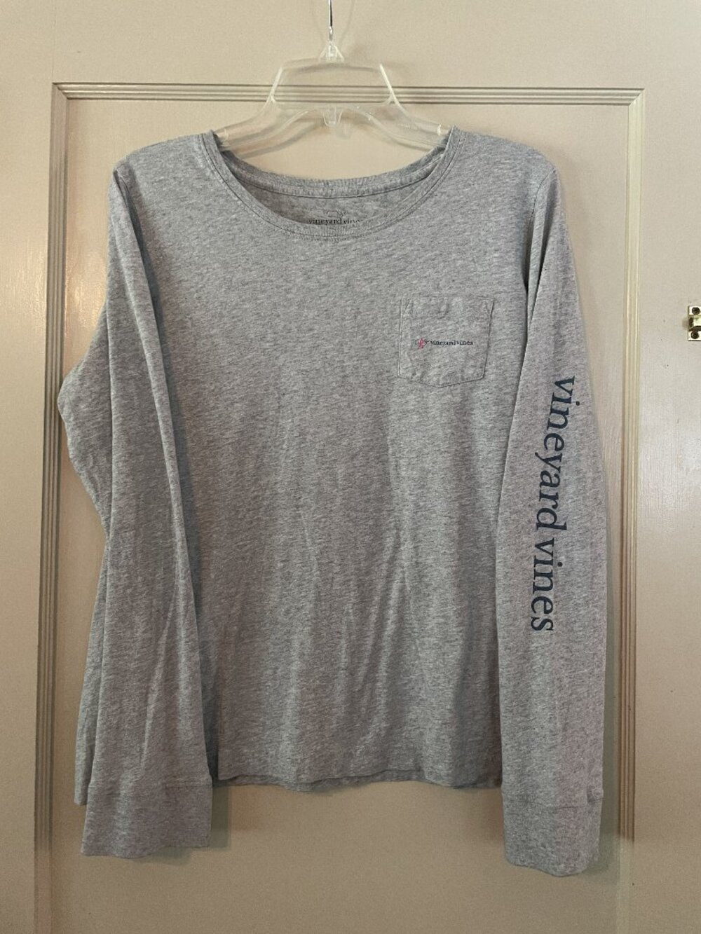 Vineyard Vines: Grey, Long-sleeve Tee